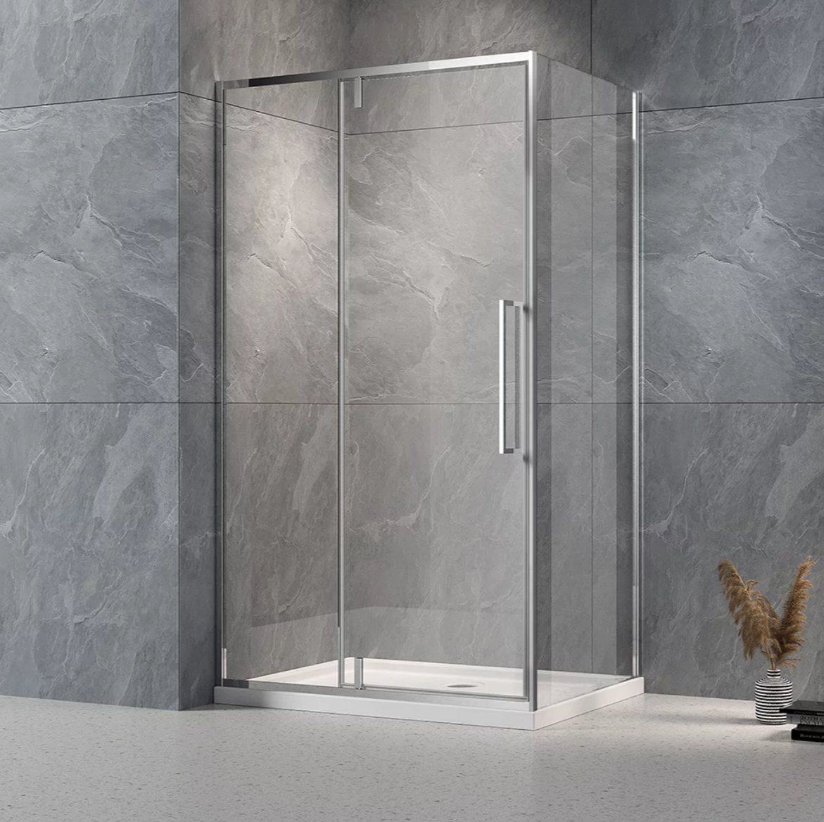 Душевой уголок Veconi Rovigo RV-034 110x80, профиль хром