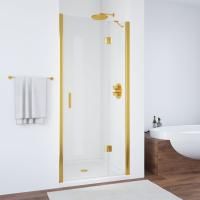 Душевая дверь в нишу Vegas Glass AFP TUR NOVO h1890 120 09 crystalvision R профиль золото глянцевое, стекло crystalvision