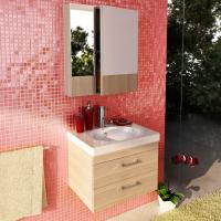 Мебель для ванной Comforty Ницца 60, подвесная, сосна лоредо