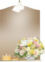 Зеркало Бриклаер Лючия 58 белый глянец, золото