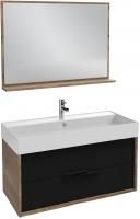 Мебель для ванной Jacob Delafon Vivienne 100 дуб табак/черный сатин, ручки черные