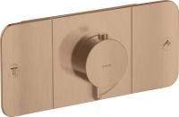 Смеситель для душа Axor One 45712310 термостат, шлифованное красное золото