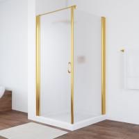 Душевой уголок Vegas Glass EP-Fis 90*100 09 10 L профиль золото, стекло сатин