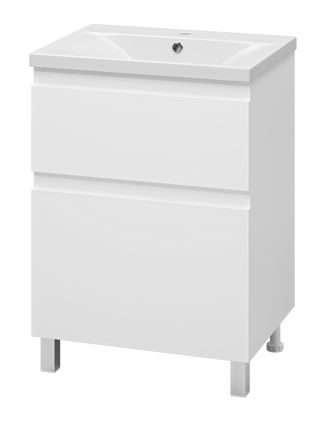 Тумба с раковиной Misty Лаки 60 белая