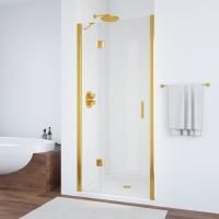 Душевая дверь в нишу Vegas Glass AFP TUR NOVO h1890 100 09 crystalvision L профиль золото глянцевое, стекло crystalvision
