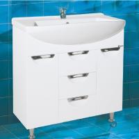 Тумба с раковиной Bellezza Альфа 90 белая