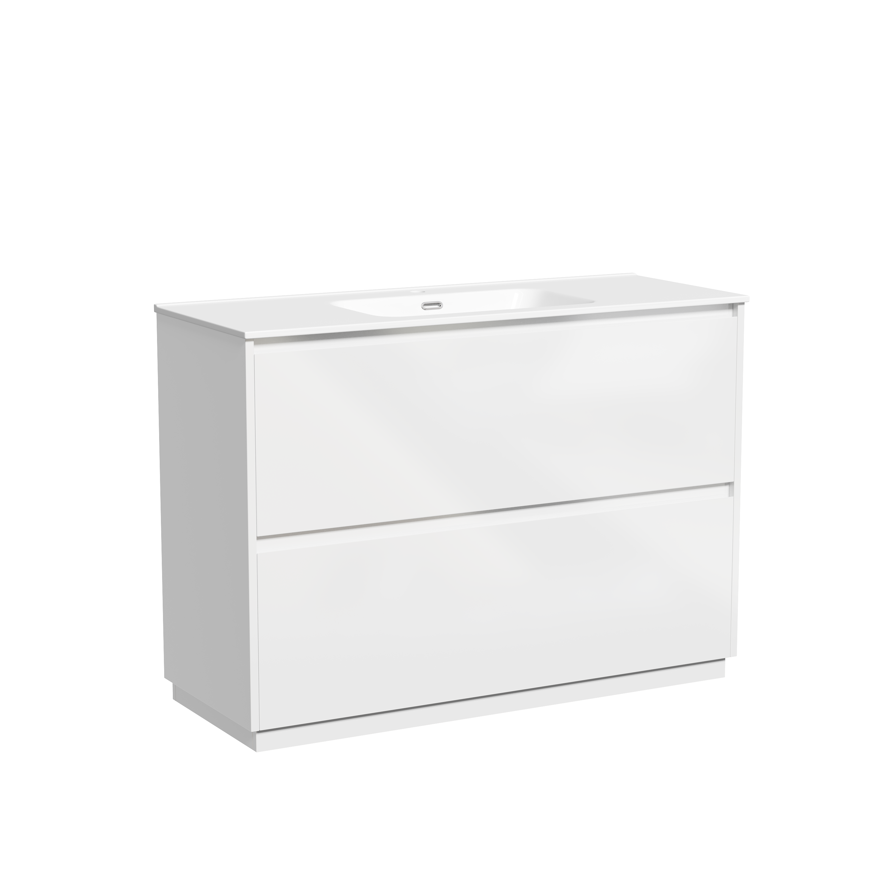 Тумба с раковиной Sancos Libra Floor 120 белый глянец, напольная