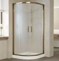 Душевой уголок Vegas Glass ZS 100 05 10 профиль бронза, стекло сатин