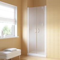 Душевая дверь в нишу Vegas Glass Е2Р LUX 100 01 10 профиль белый, стекло сатин