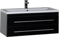 Тумба под раковину Aquanet Верона 100 подвесная черная