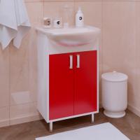 Тумба с раковиной Corozo Колор 50 красная