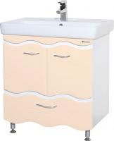 Тумба под раковину Bellezza Мари Волна 80 белая/бежевая