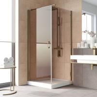 Душевой уголок Vegas Glass EP-Fis LUX 80 05 05 L профиль бронза, стекло бронза