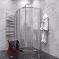 Душевой уголок GuteWetter Guwer GK-664R 90x90 см стекло бесцветное, профиль хром