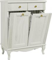 Тумба ValenHouse Лиора 65 слоновая кость с 2 бельевыми корзинами, фурнитура золото