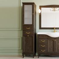 Пенал ValenHouse Эллина 40 L с бельевой корзиной, кальяри, фурнитура золото