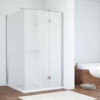 Душевой уголок Vegas Glass AFP-Fis 120 08 10 R профиль глянцевый хром, стекло сатин