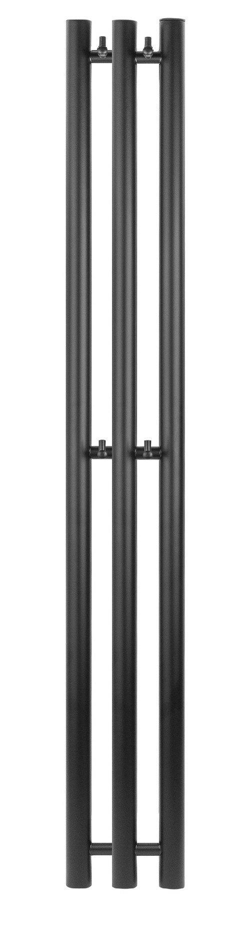 Полотенцесушитель водяной Secado Бергамо 3К 1500/140, черный матовый