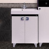 Тумба под раковину Misty Олимпия 60 венге, белый фактурный