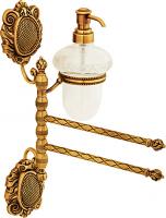 Полотенцедержатель Migliore Cleopatra ML.CLE-60.718.BR с дозатором, бронза