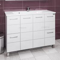 Тумба под раковину СанТа Омега Люкс 120 напольная белая