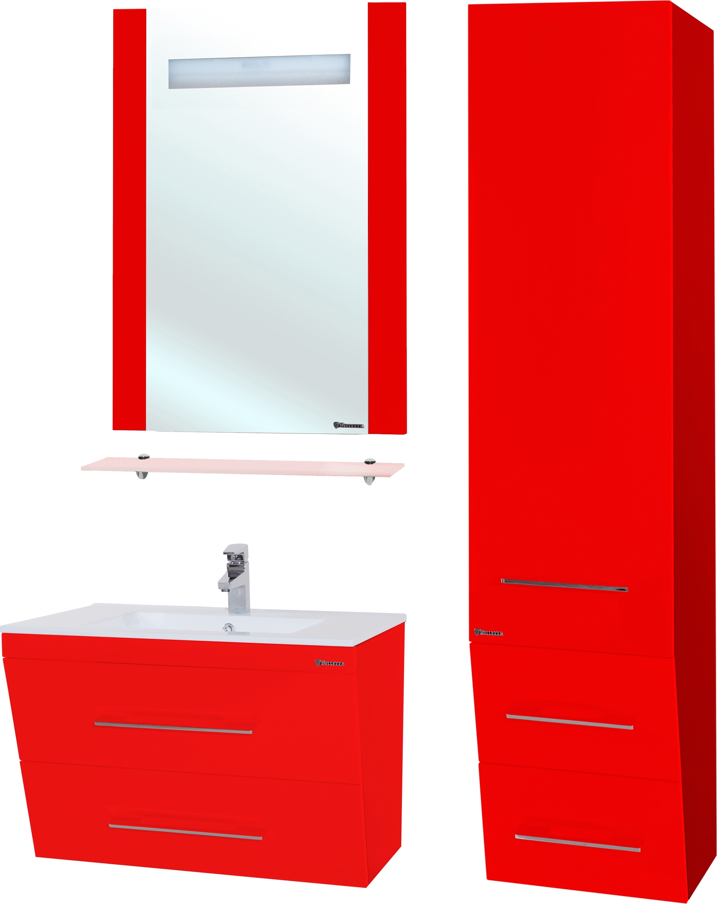 Мебель для ванной Bellezza Берта подвесная 60 красная в Москве по доступным ценам