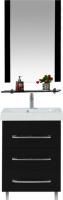 Мебель для ванной Misty Эмилия 60 напольная черная