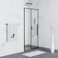 Душевая дверь в нишу RGW Stilvoll SV-12B (1495-1505)х1950 профиль черный, стекло прозрачное