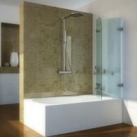 Шторка на ванну GuteWetter Lux Pearl GV-002A правая 90 см стекло бесцветное, фурнитура хром