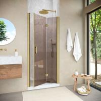 Душевая дверь в нишу Vegas Glass  GPS NOVO h2000 70 03 05 R, профиль золото матовое, стекло бронза