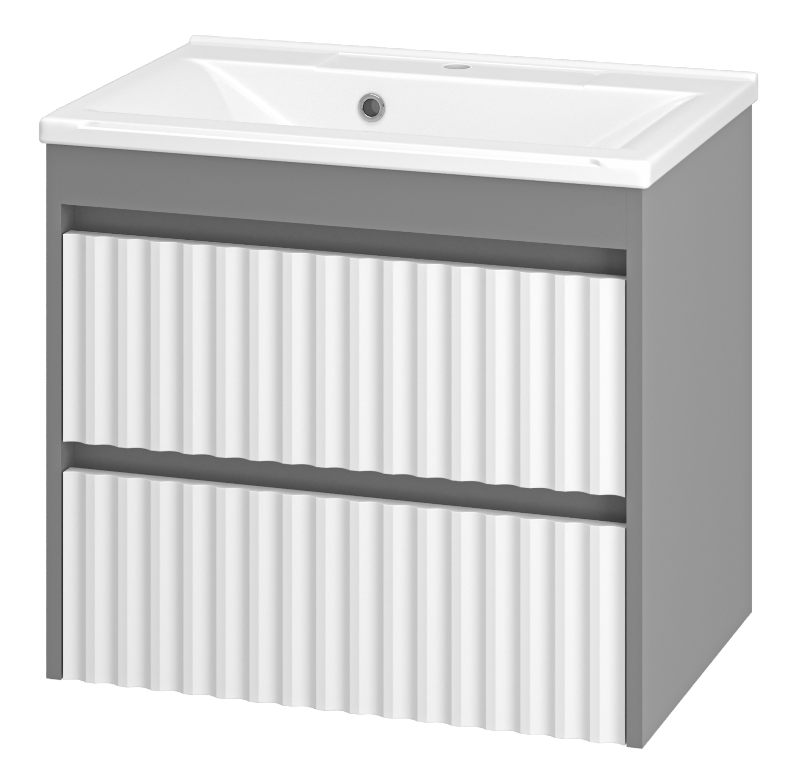 Тумба с раковиной Brevita Balaton 65 подвесная, серая
