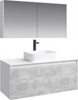 Мебель для ванной Aqwella 5 stars Mobi 120 белая, бетон светлый