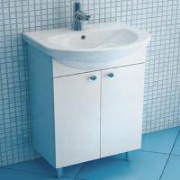 Тумба с раковиной Triton Локо 50 напольная, 2 двери, белая