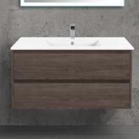 Тумба с раковиной Vincea Gio 100 темный дуб