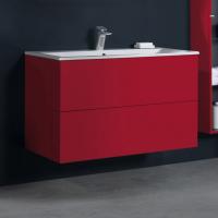 Тумба с раковиной Am.Pm Spirit V2.0 100 красный глянец