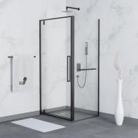 Душевой уголок RGW Stilvoll SV-43-1B (805-835)х900х2000 профиль черный, стекло прозрачное