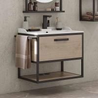 Тумба с раковиной Aquaton Лофт Фабрик 65 дуб эндгрейн