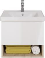 Тумба с раковиной Dreja Perfecto 60 дуб эврика/белый глянец