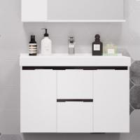 Тумба с раковиной Aquaton Рене 80 белый, грецкий орех