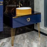 Тумба с раковиной Armadi Art Lucido 100 насыщенный синий, раковина 878-G