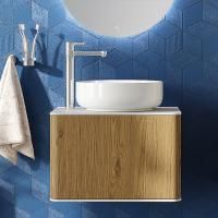 Тумба с раковиной Stworki Ноттвиль 60 дуб верона, с отверстием под смеситель