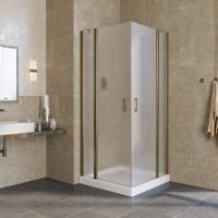 Душевой уголок Vegas Glass EFA LUX 90 05 10 профиль бронза, стекло сатин