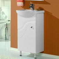 Тумба с раковиной Aquaton Колибри 45 белая, напольная