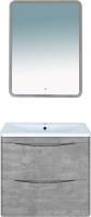 Мебель для ванной Misty Атлантик 70 подвесная, с двумя ящиками, серый камень