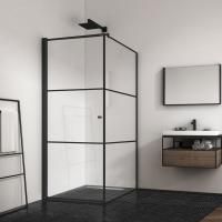 Душевой уголок Berges Dark 061020L 90х90, L, профиль черный матовый