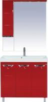 Мебель для ванной Misty Петра 90 красная эмаль