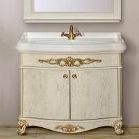Тумба под раковину Misty Верона 100 напольная, слоновая кость, патина