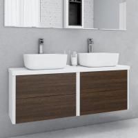 Тумба с раковиной Aquaton Брук 120 (60+60) дуб феррара