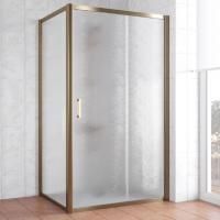 Душевой уголок Vegas Glass ZP+ZPV 110*80 05 02 профиль бронза, стекло шиншилла