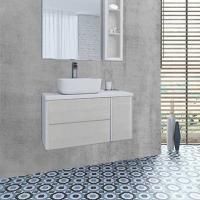 Тумба с раковиной Aquaton Брук 80 (60+20) дуб латте